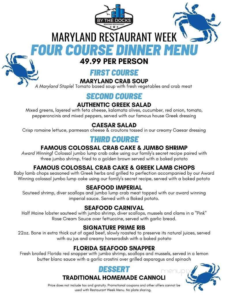 By The Docks - Middle River, MD menu_pic