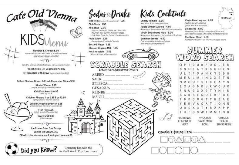 Cafe Old Vienna - Myrtle Beach, SC menu_pic