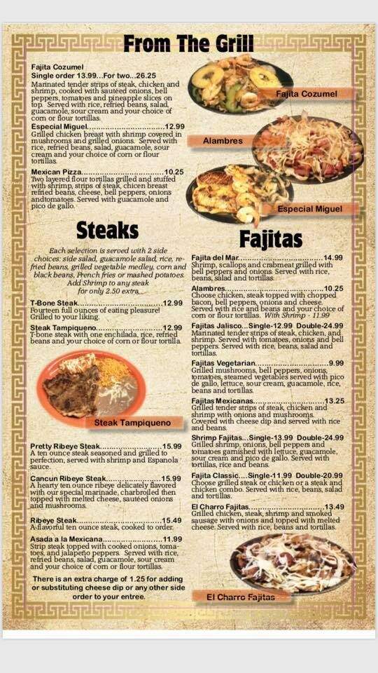 El Charro - Harrodsburg, KY menu_pic