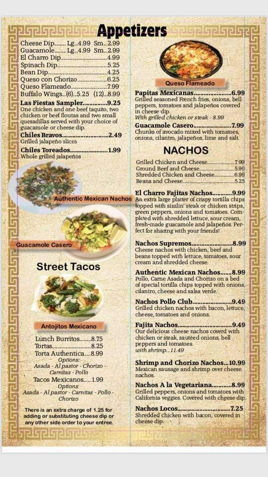 El Charro - Harrodsburg, KY menu_pic