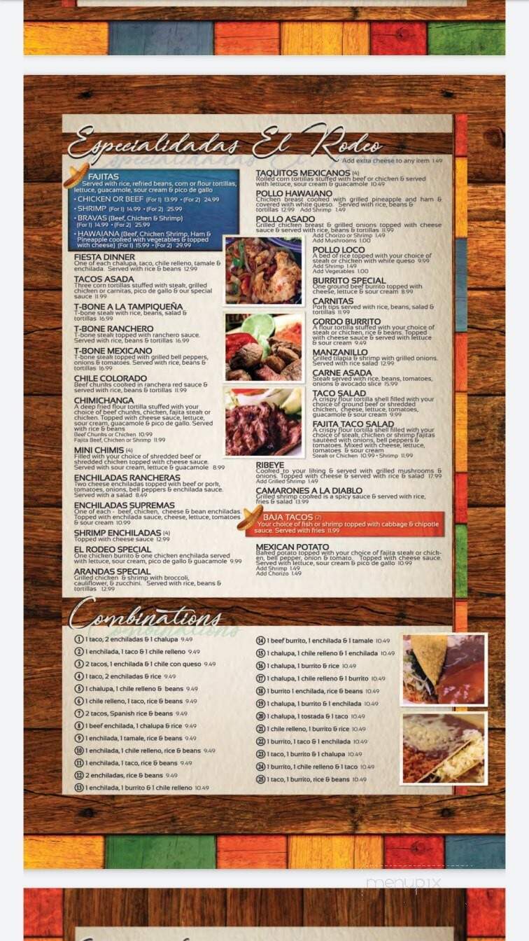 El Rodeo - Ball, LA menu_pic