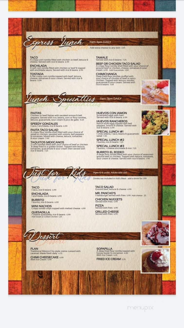 El Rodeo - Ball, LA menu_pic
