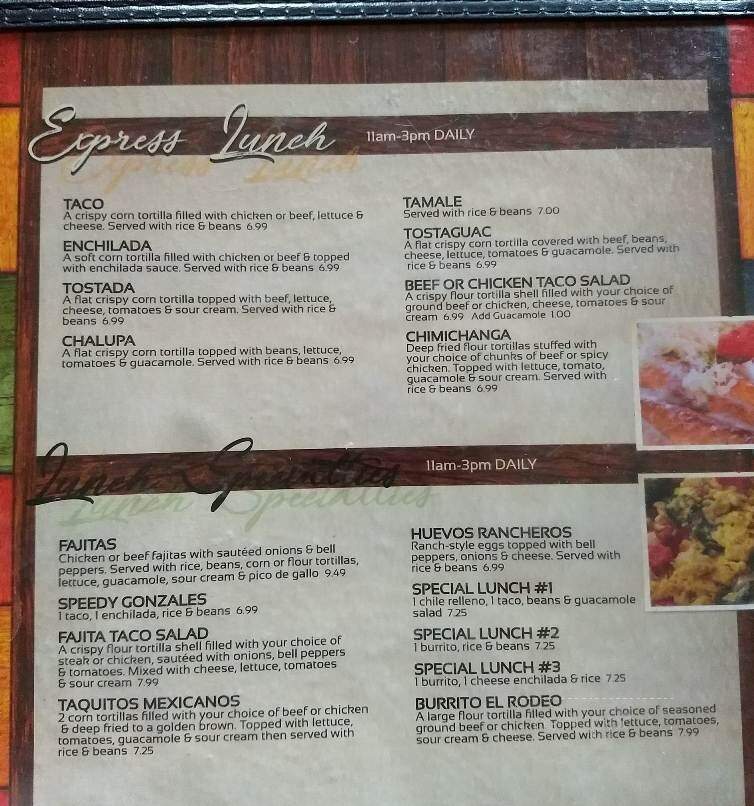 El Rodeo - Ball, LA menu_pic