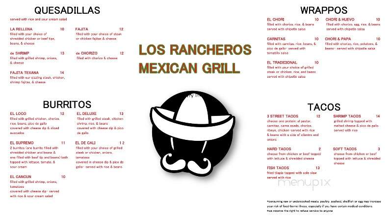 Los Rancheros Mexican Grill - Montpelier, VA menu_pic