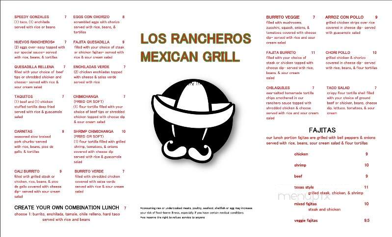 Los Rancheros Mexican Grill - Montpelier, VA menu_pic