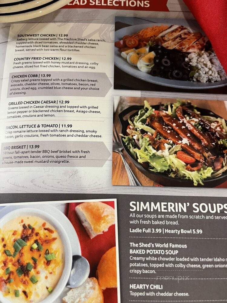 Machine Shed Restaurant - Davenport, IA menu_pic