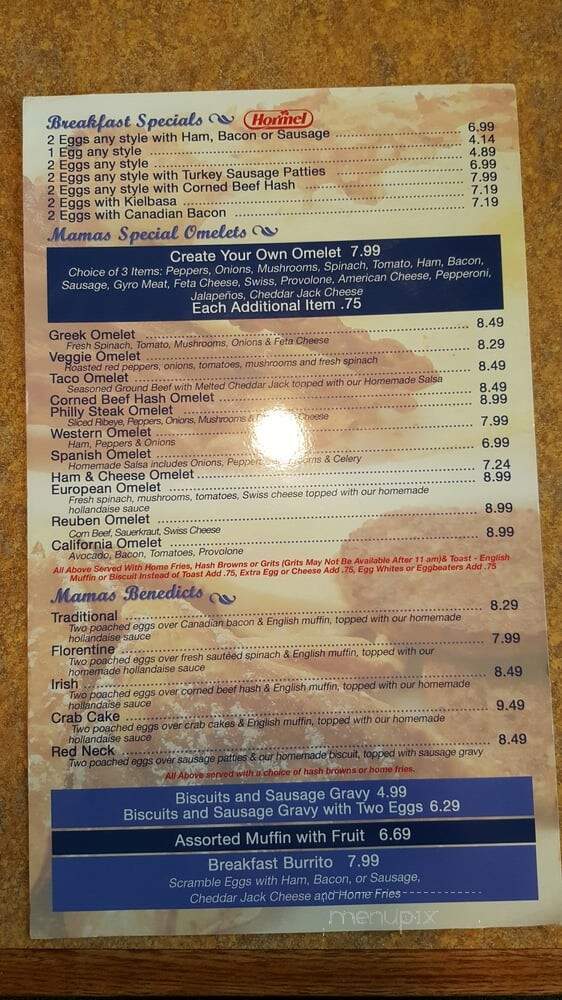 Mamas Kitchen - Seminole, FL menu_pic