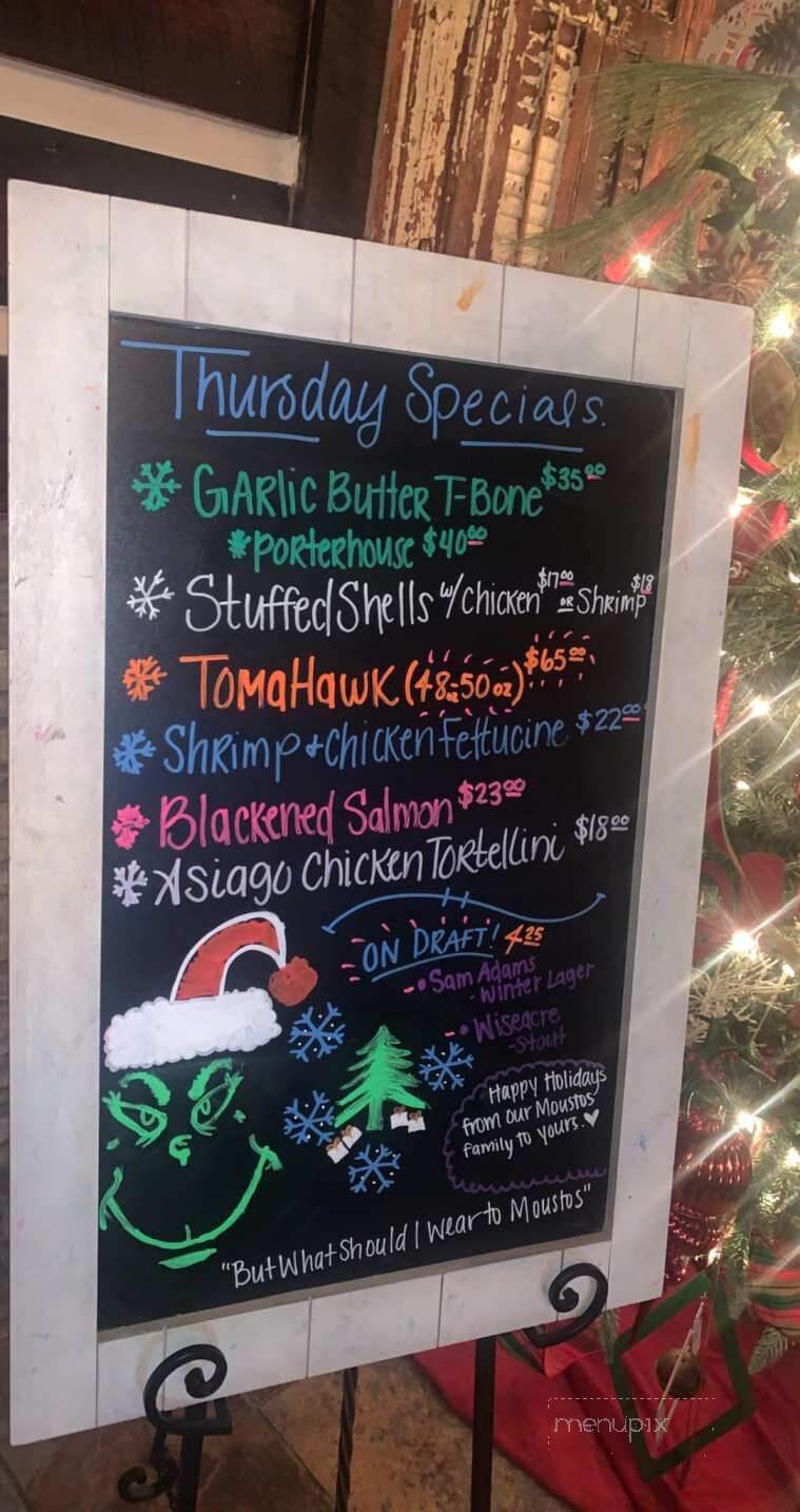 Moustos Pasta & Grill - Dyersburg, TN menu_pic