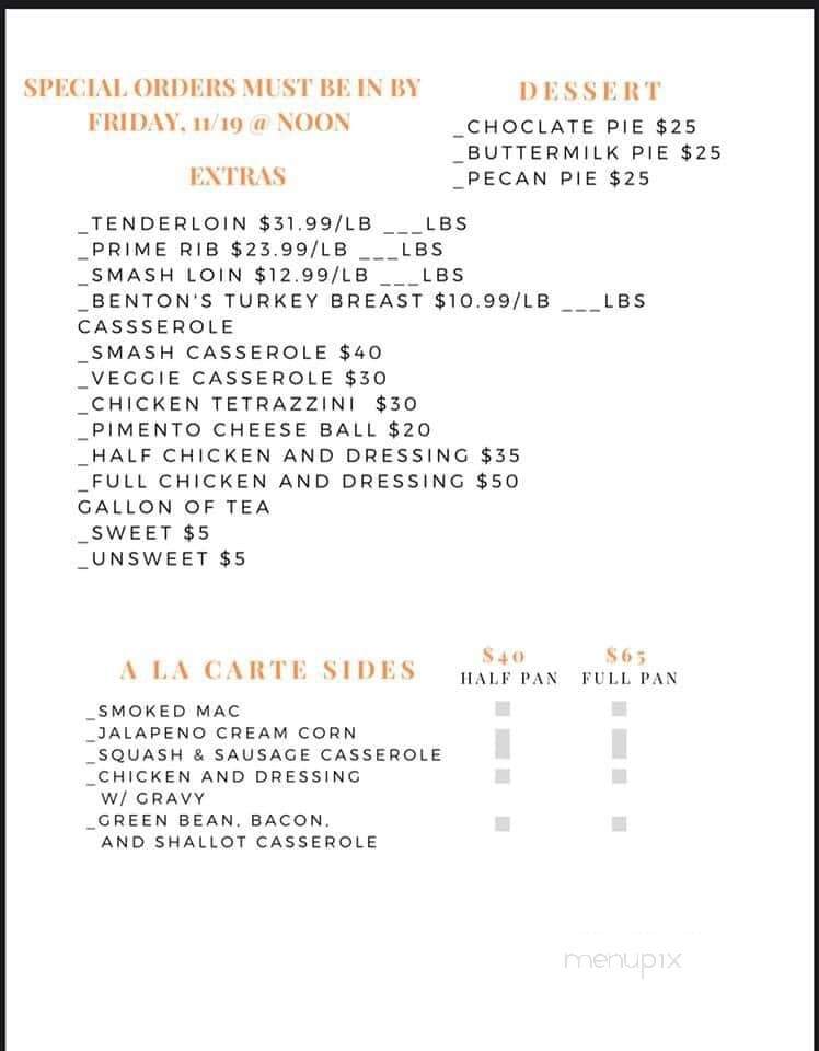 The Neon Pig Cafe and Grocery - Tupelo, MS menu_pic