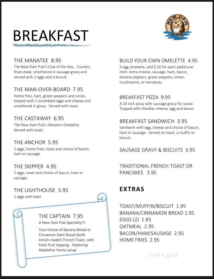 New Dam Pub - Hebron, OH menu_pic