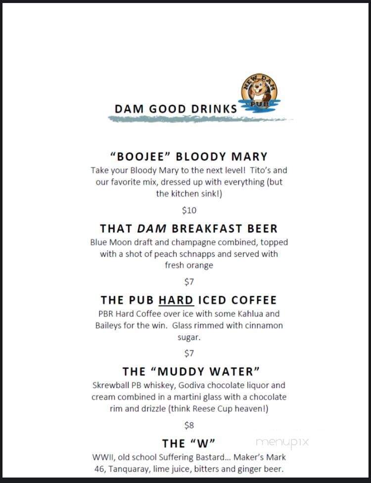 New Dam Pub - Hebron, OH menu_pic