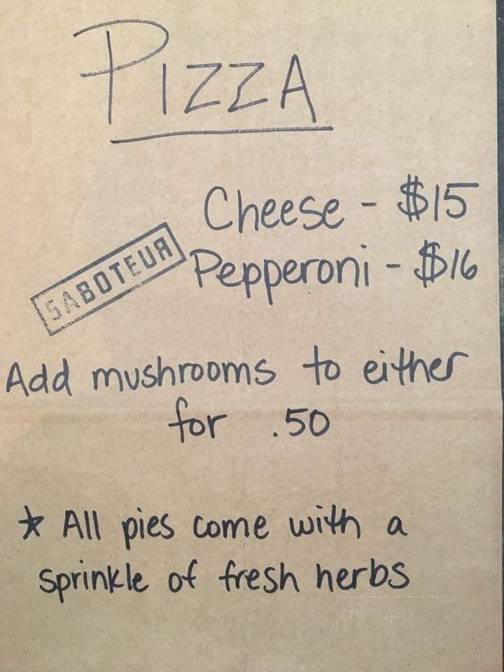 Saboteur Bakery - Bremerton, WA menu_pic