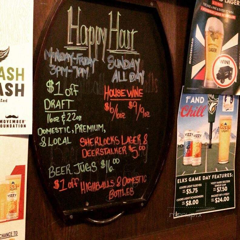 The Sherlock Holmes Pub - Edmonton, AB menu_pic