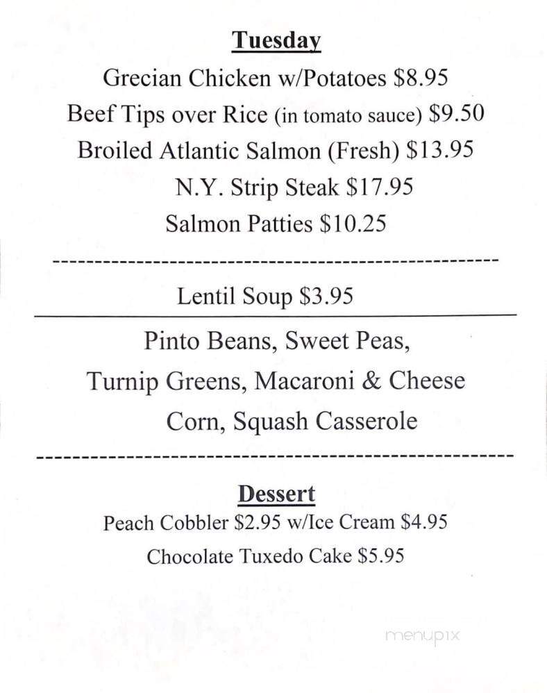 Stacy's Restaurant - Denver, NC menu_pic