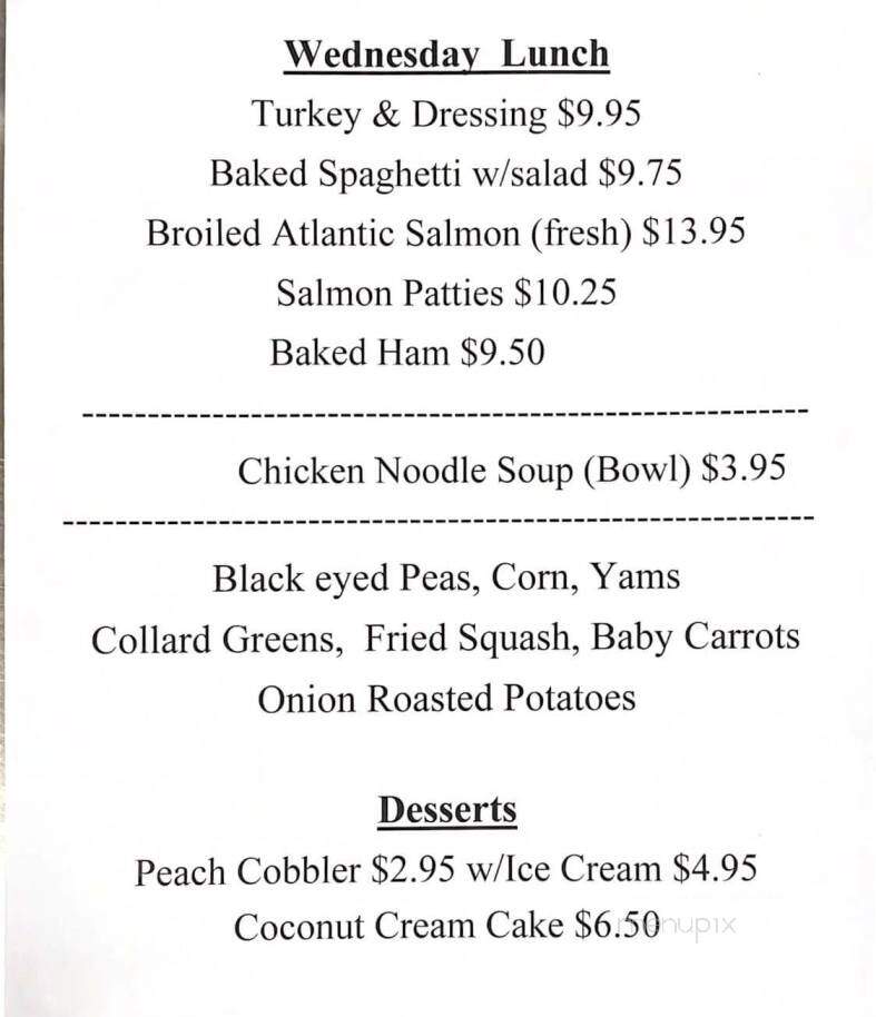 Stacy's Restaurant - Denver, NC menu_pic