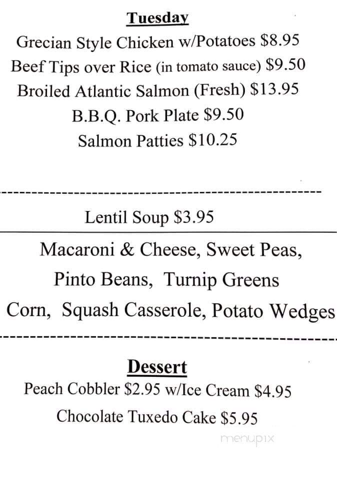 Stacy's Restaurant - Denver, NC menu_pic