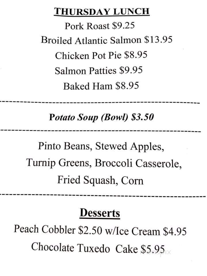Stacy's Restaurant - Denver, NC menu_pic