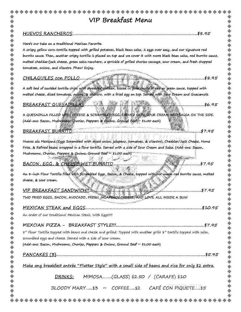 VIP Mexican American Cuisine - Indian Rocks Beach, FL menu_pic