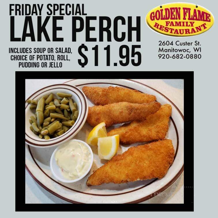 Golden Flame Family Restaurant - Manitowoc, WI menu_pic
