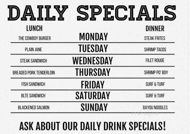 Francis & Mount - Crawfordsville, IN menu_pic