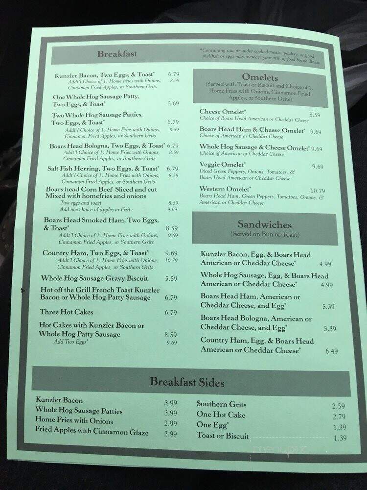 Ripley's Family Restaurant - Aylett, VA menu_pic