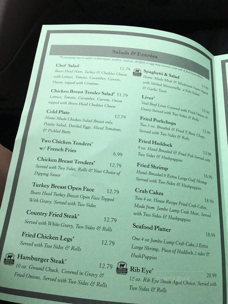 Ripley's Family Restaurant - Aylett, VA menu_pic