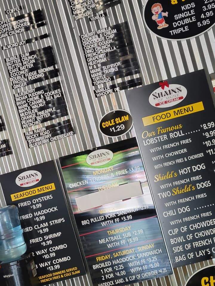 Shain's - Sanford, ME menu_pic