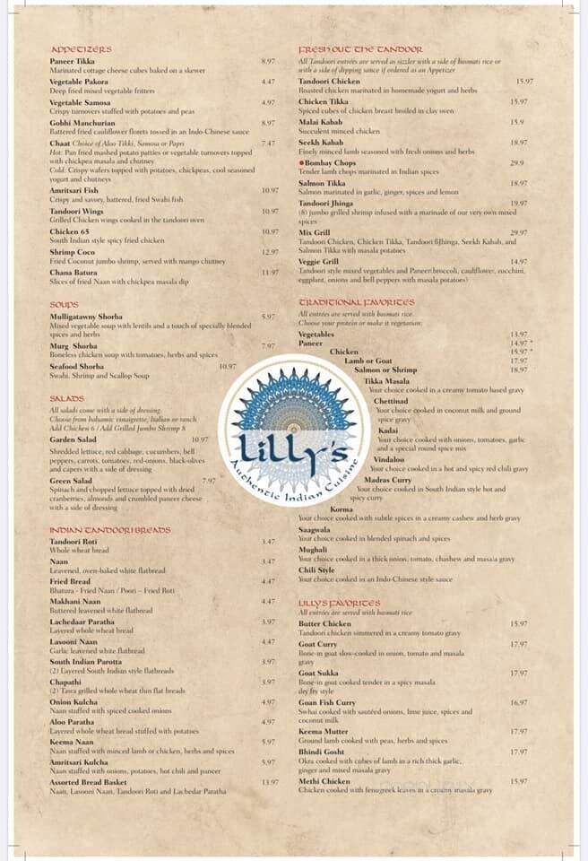 Lilly's Restaurant - Jenkintown, PA menu_pic