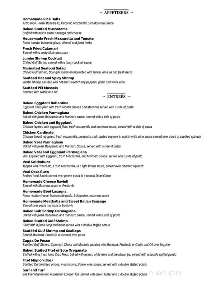 Cipriano Cucina and Bar - Bradenton, FL menu_pic