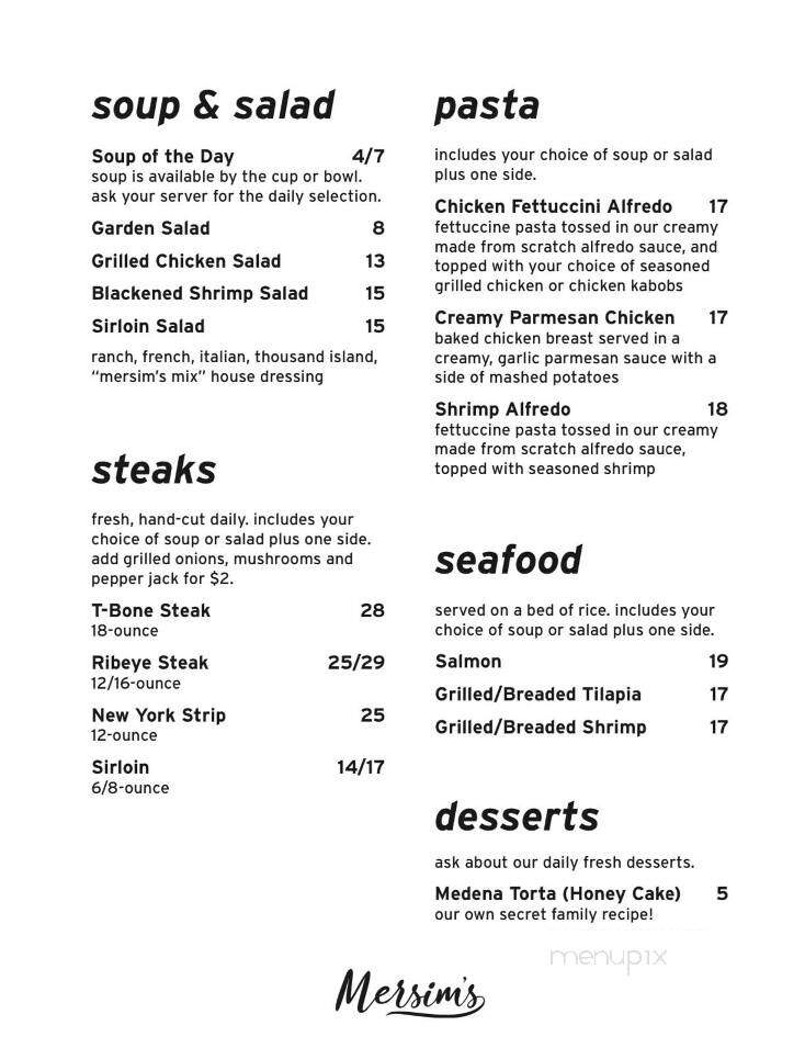 Mersim's - Waterloo, IA menu_pic