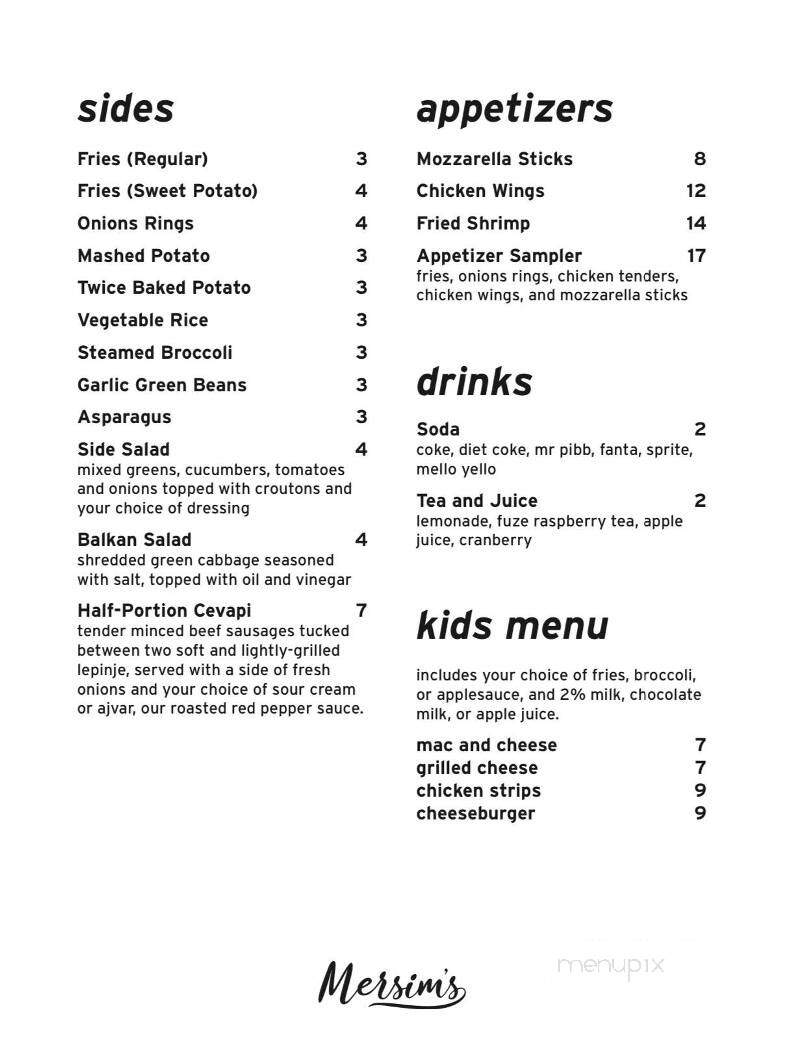 Mersim's - Waterloo, IA menu_pic