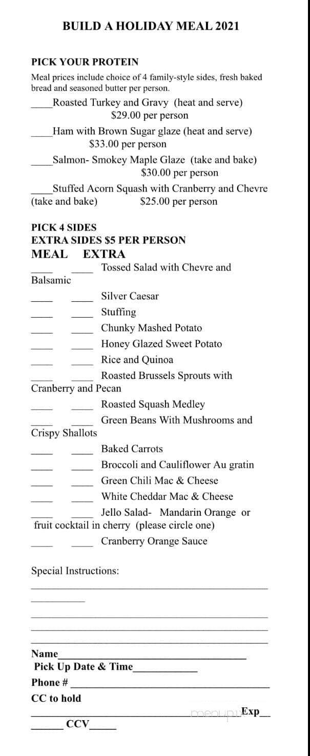 Silver Llama Market & Eatery - Leadville, CO menu_pic