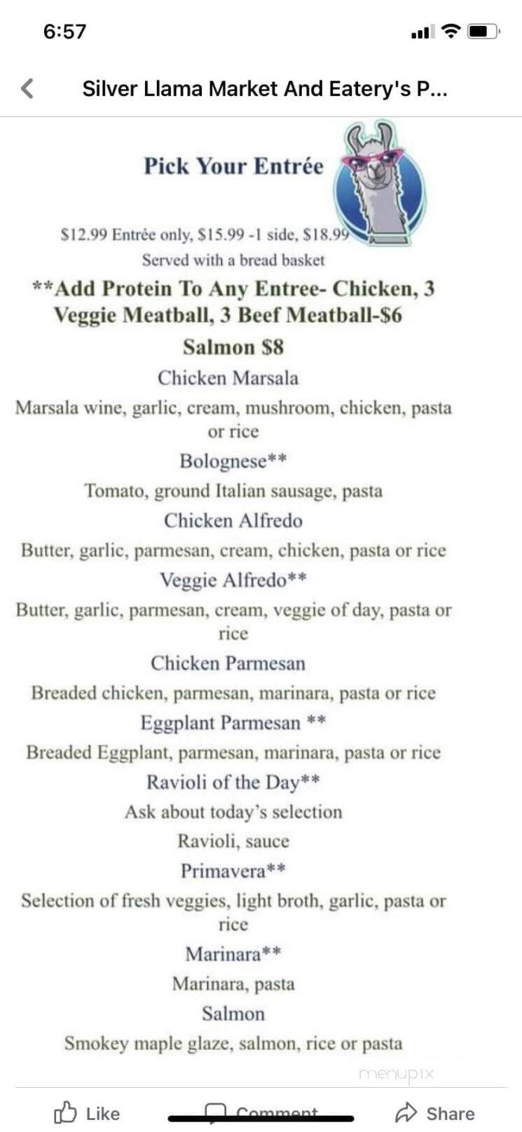 Silver Llama Market & Eatery - Leadville, CO menu_pic