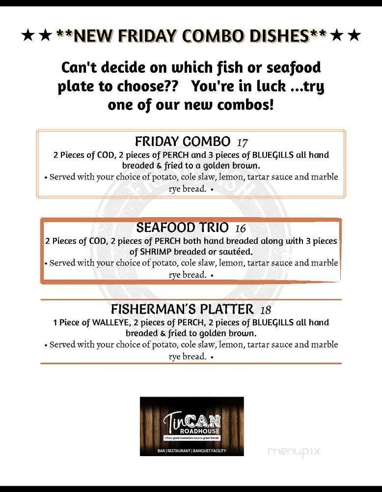 Tin Cup Saloon - Union Grove, WI menu_pic