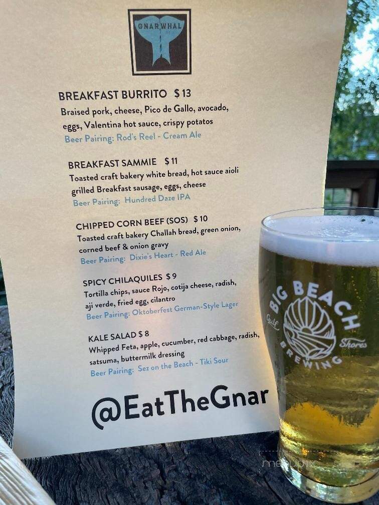 Big Beach Brewing - Gulf Shores, AL menu_pic