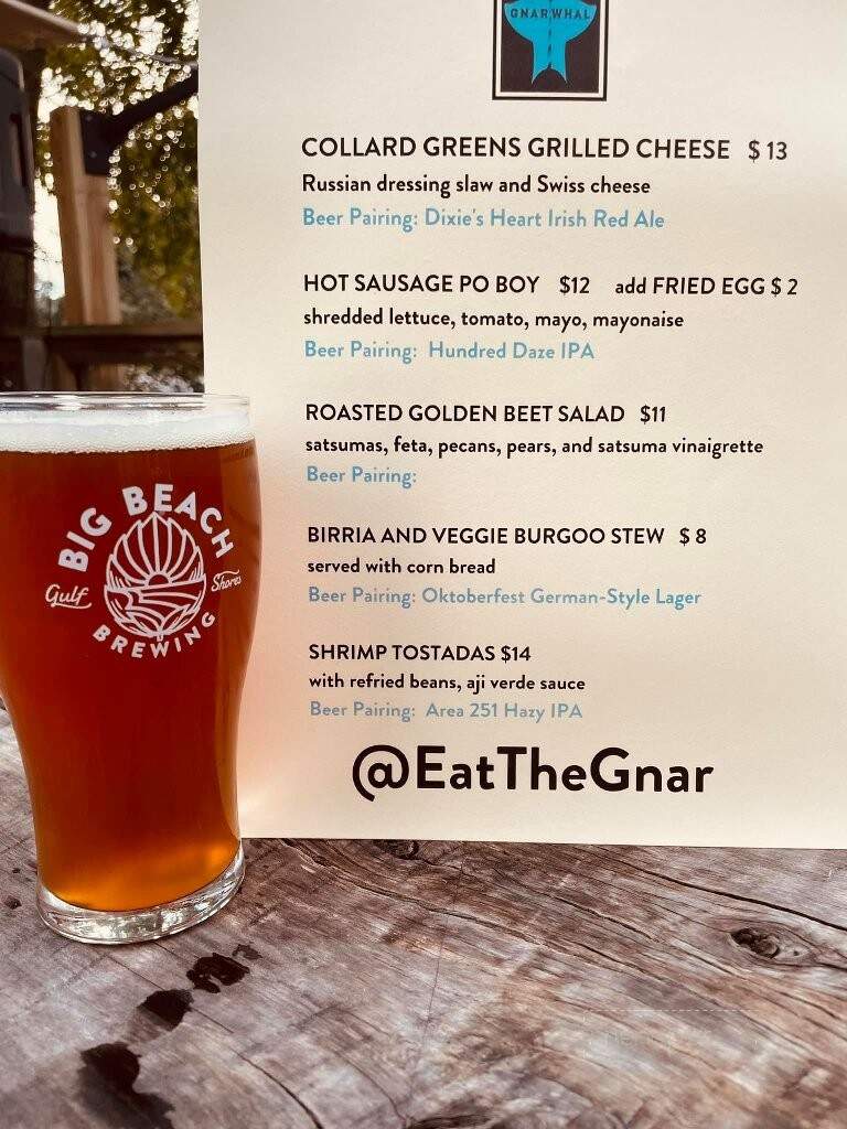 Big Beach Brewing - Gulf Shores, AL menu_pic