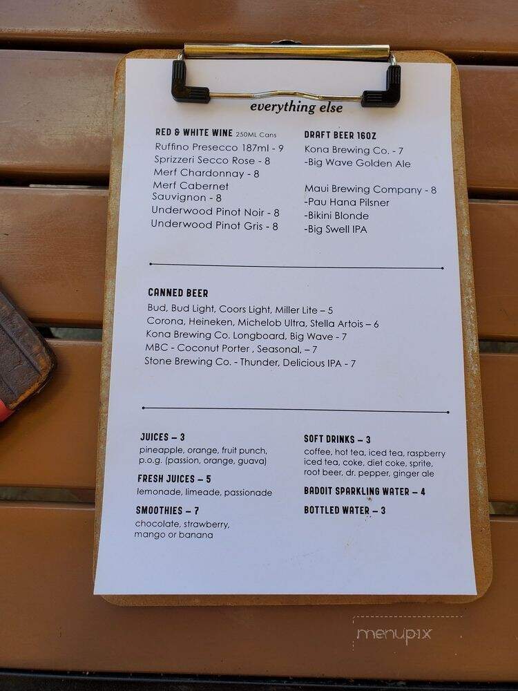 Hana Ranch Restaurant - Hana, HI menu_pic