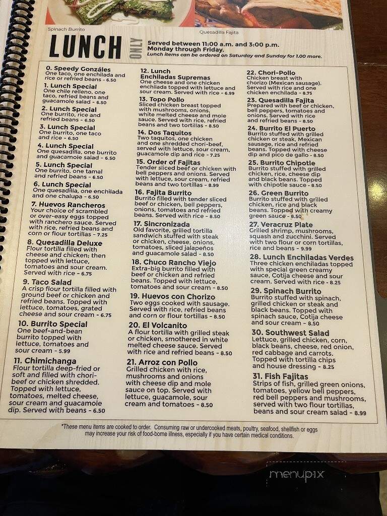 Mi Carreta Mexican Grill - South Boston, VA menu_pic