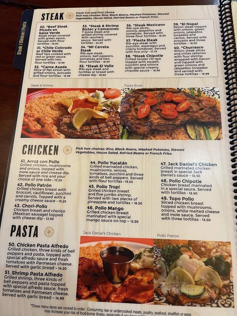Mi Carreta Mexican Grill - South Boston, VA menu_pic