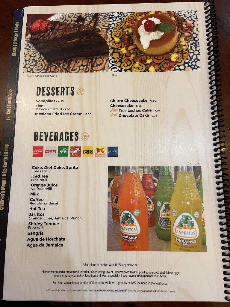 Mi Carreta Mexican Grill - South Boston, VA menu_pic