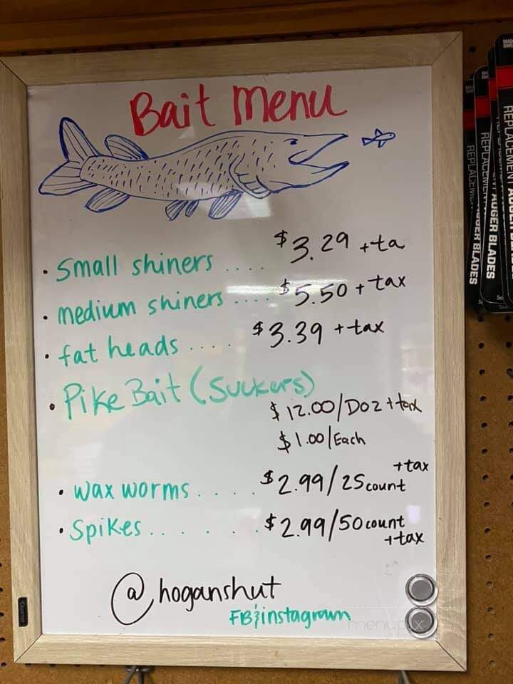 Hogan's Hut - Stow, NY menu_pic