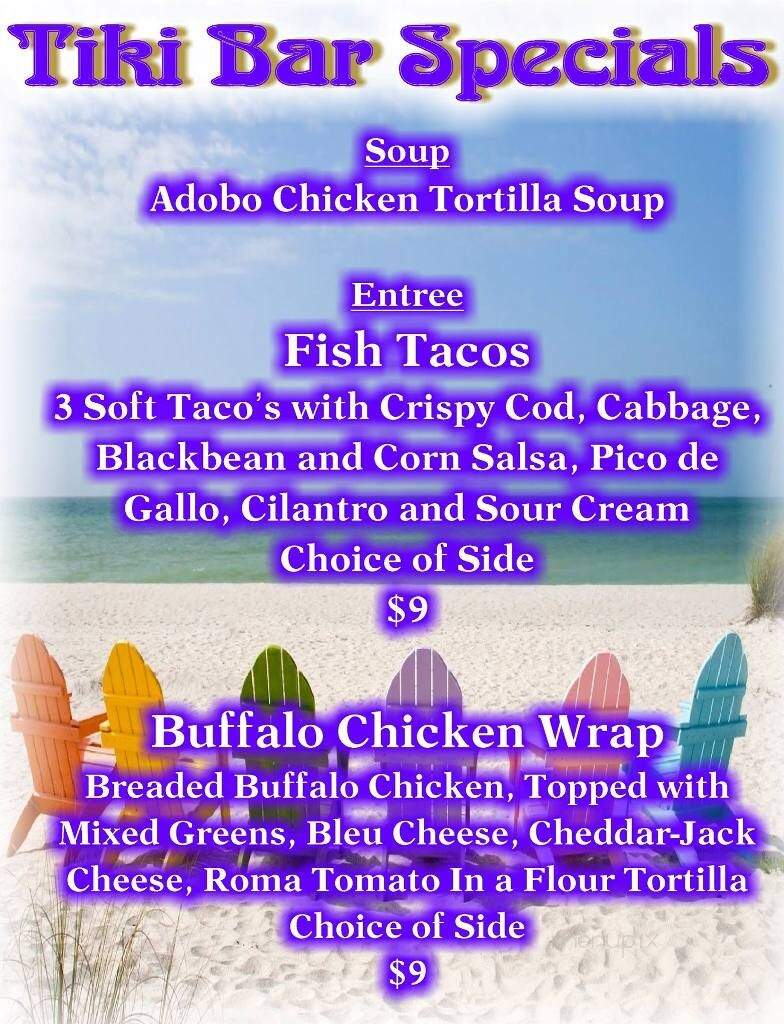Paseo Tiki Bar - Fort Myers, FL menu_pic