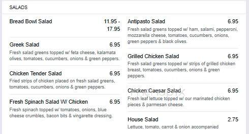 Theo's Italian & Family - Jonesville, NC menu_pic