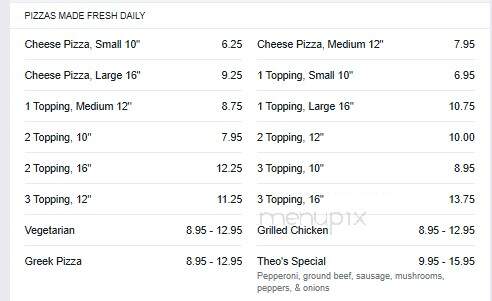 Theo's Italian & Family - Jonesville, NC menu_pic