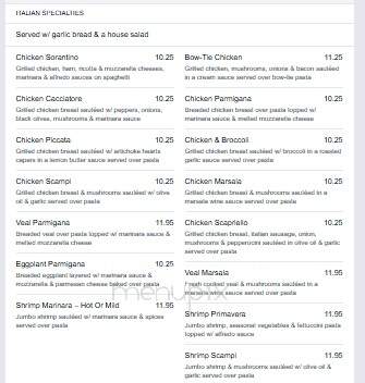 Theo's Italian & Family - Jonesville, NC menu_pic