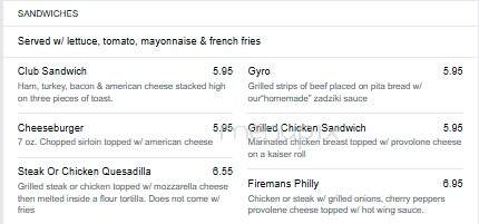 Theo's Italian & Family - Jonesville, NC menu_pic