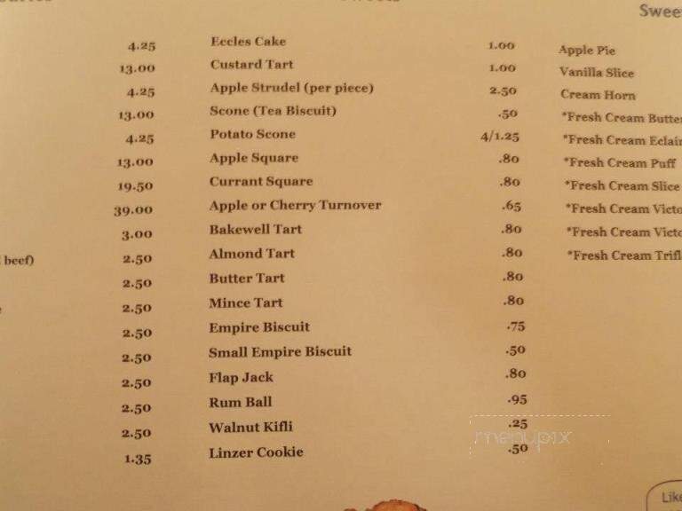 Preston Pies - St Catharines, ON menu_pic