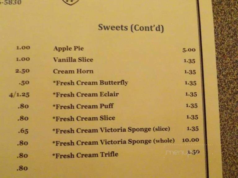 Preston Pies - St Catharines, ON menu_pic