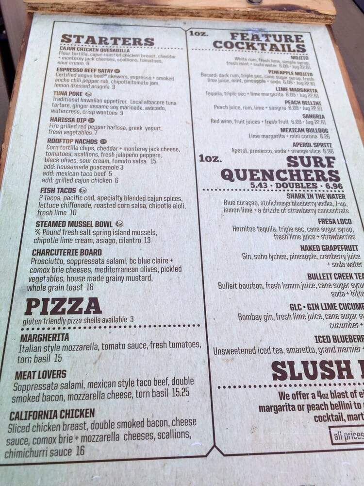 The Sticky Wicket Pub - Victoria, BC menu_pic