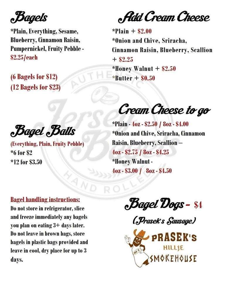 Jersey Bagels - Houston, TX menu_pic